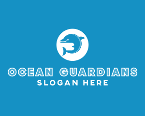 Blue Ocean Dolphin logo design