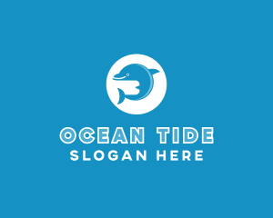 Blue Ocean Dolphin logo design