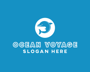 Blue Ocean Dolphin logo design