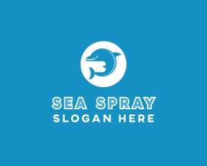 Blue Ocean Dolphin logo design