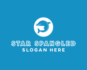 Blue Ocean Dolphin logo design