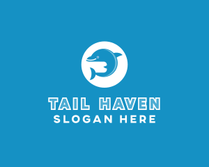 Tail - Blue Ocean Dolphin logo design