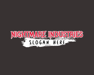 Horror - Horror Fright Scary Brush logo design