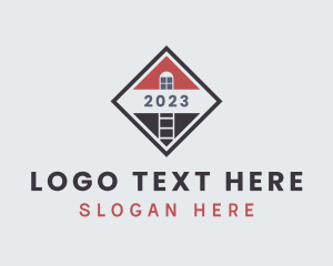 Roofing - Town House Ladder Roof logo design