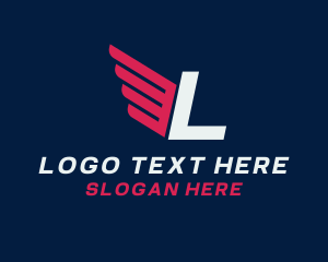 Flying - Mover Wings Delivery logo design