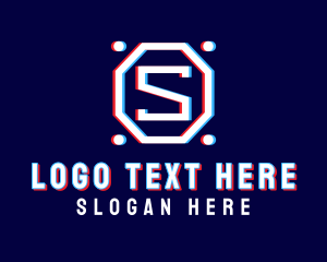 Futuristic - Static Motion Letter S Octagon logo design