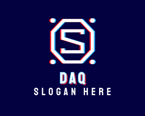 Software - Static Motion Letter S Octagon logo design