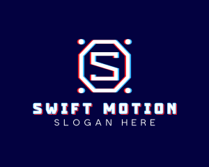 Static Motion Letter S logo design