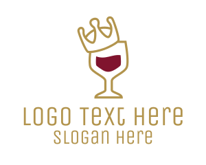 Microbrewery - Royal Wine Glass logo design