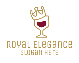 Royal Wine Glass logo design