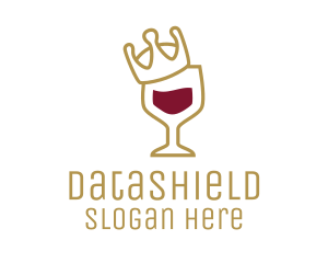 Gold - Royal Wine Glass logo design