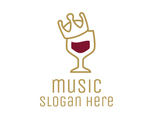 Liqueur - Royal Wine Glass logo design