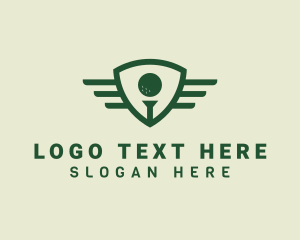 Golf Sports Shield logo design