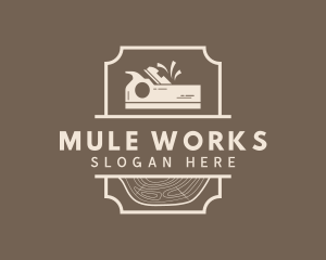 Carpentry Wood Planer logo design