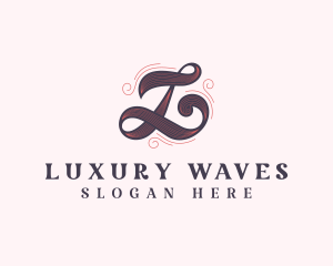 Fancy Hairdresser Salon Letter L logo design