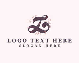 Retro - Fancy Hairdresser Salon Letter L logo design
