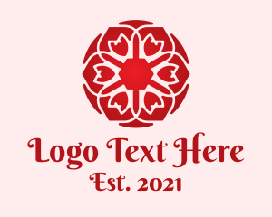 Symmetrical - Symmetrical Tulip Badge logo design