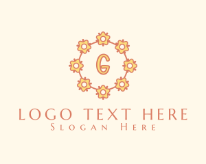 Natural Eco Flower logo design