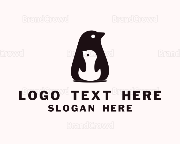 Parent Penguin Animal Logo