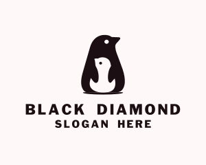 Parent Penguin Animal logo design