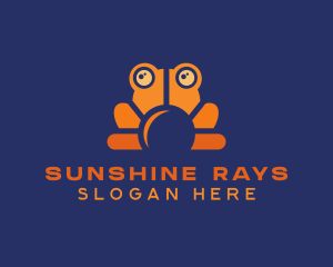 Sunny Frog Animal  logo design