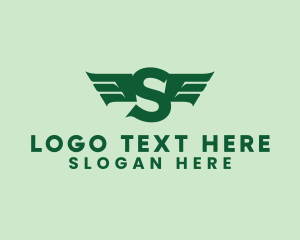 Wings - Modern Airlines Wings Letter S logo design