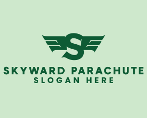 Modern Airlines Wings Letter S logo design