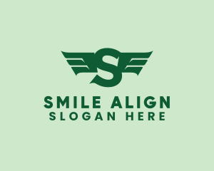 Modern Airlines Wings Letter S logo design