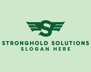 Modern Airlines Wings Letter S logo design