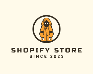 Mysterious Hoodie Raincoat logo design