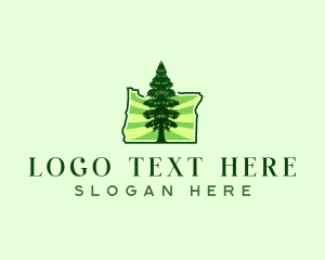 Map - Oregon Tree Douglas Fir logo design