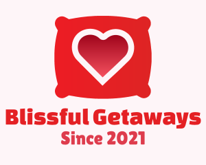 Honeymoon - Red Pillow Heart logo design