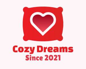 Red Pillow Heart  logo design