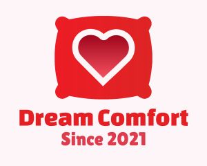 Red Pillow Heart  logo design