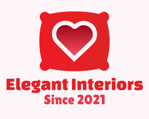 Red Pillow Heart  logo design