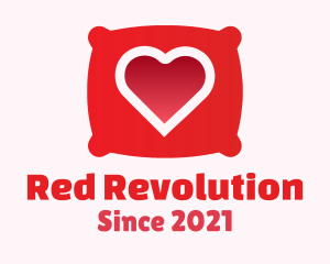 Red Pillow Heart  logo design