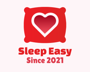 Red Pillow Heart  logo design