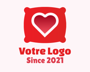 Bedding - Red Pillow Heart logo design