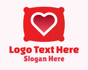 Red Pillow Heart  Logo