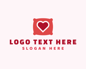 Motel - Red Pillow Heart logo design