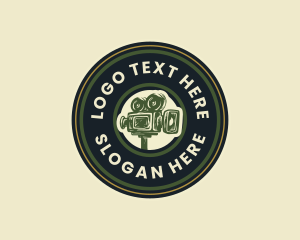 Retro Film - Movie Camera Film logo design