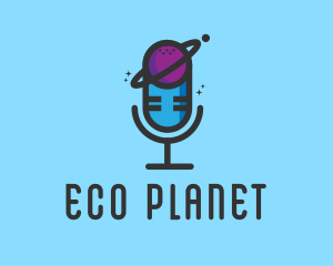 Planet - Planet World Microphone logo design