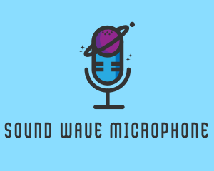 Microphone - Planet World Microphone logo design