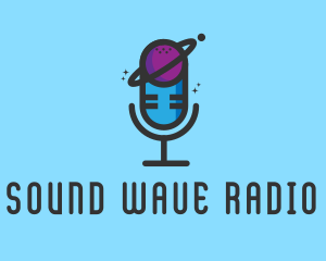 Radio Station - Planet World Microphone logo design
