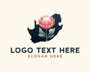 Kenya - South Africa Flower logo design