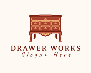 Drawer - Antique Dresser Cabinet logo design