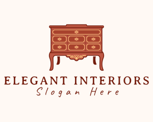 Antique Dresser Cabinet logo design