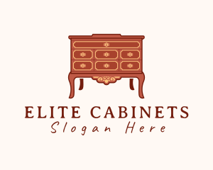 Cabinet - Antique Dresser Cabinet logo design