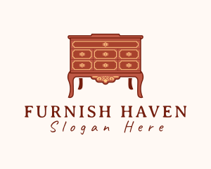 Antique Dresser Cabinet logo design