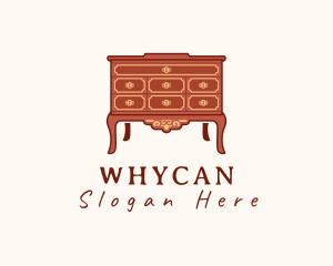 Interior Decoration - Antique Dresser Cabinet logo design